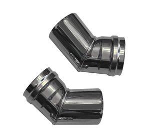 Codo 80mm 45° acero inoxidable 2 un.