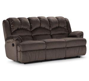 Sofá reclinable 3 cuerpos Jarrie 135° tela gris