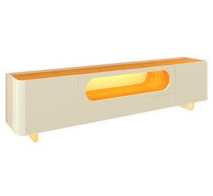 Rack para TV 75" Nobre off white natural