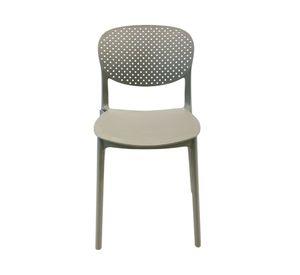 Silla apilable plástico Deco Hamburg gris