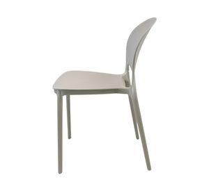 Silla apilable plástico Deco Berlín gris