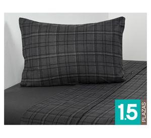 Juego de sábana 1.5 plazas Roy gris