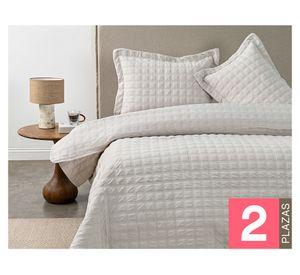 Quilt Squares Sand beige 2 plazas
