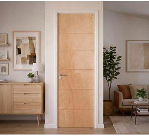 Puerta ruteada Milano terciado70x200 cm