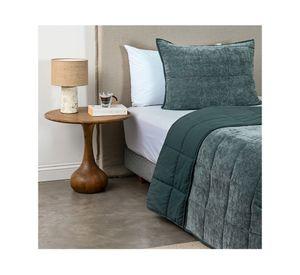 Quilt Sidney Slate verde 1.5 plazas
