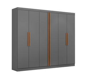 Clósets 6 puertas Titanium gris 225x265x52 cm