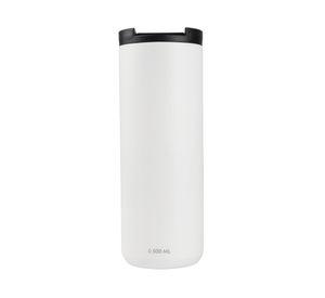 Mug acero inoxidable tapa Flip antideslizante blanco 500 ml
