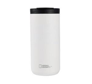 Mug acero inoxidable tapa Flip antideslizante blanco 350 ml