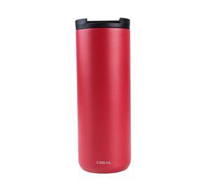Mug acero inoxidable tapa Flip antideslizante rojo 500 ml