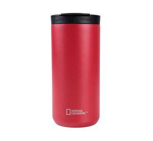 Mug acero inoxidable tapa Flip antideslizante rojo 350 ml