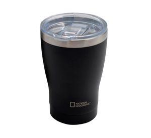Mug acero inoxidable tapa negro 350 ml