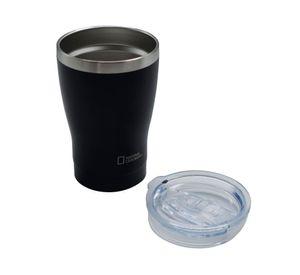 Mug acero inoxidable tapa negro 350 ml