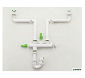 Trampa sifón lavaplatos doble ahorroespa 1.1/2" 40 mm