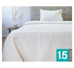 Quilt hotpress Viena blanco 1.5 plazas