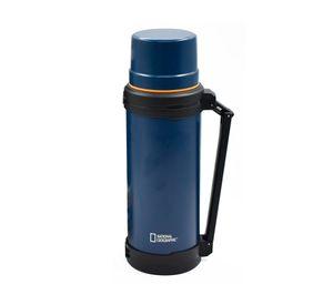 Termo para agua acero inox mango movible tapa stopper azul 1.8 litros