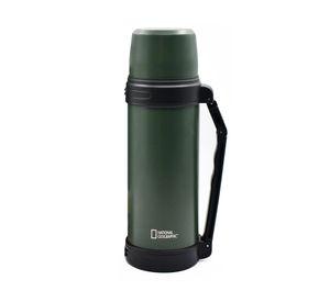 Termo para agua acero inox mango movible tapa stopper verde 1.8 litros