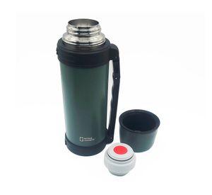 Termo para agua acero inox mango movible tapa stopper verde 1.8 litros