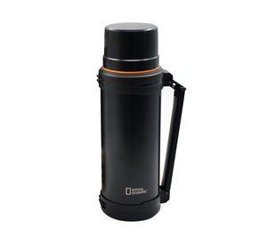 Termo para agua acero inox mango movible tapa stopper negro 1.8 litros