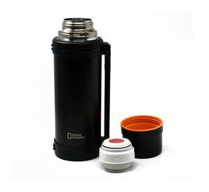 Termo para agua acero inox mango movible tapa stopper negro 1.8 litros