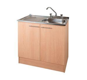 Mueble base lavaplatos derecho beige 100 cm