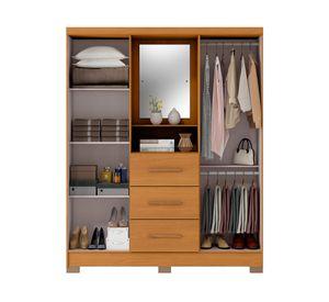 Clóset 4 puertas Versalles cinamomo/off white 190x152.4x46.2 cm
