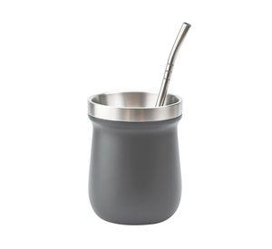 Mug acero inoxidable bombilla gris 230 ml