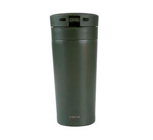 Mug acero inoxidable tapa pulsador antideslizante verde 380 ml