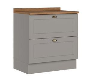 Mueble cocina base 2C americana gris
