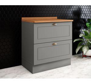 Mueble cocina base 2C americana gris