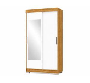 Clóset 2 puertas Lumiere espejo beige/café 190x91.7x46.5 cm