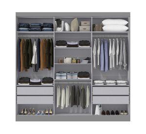 Clósets 6 puertas 12k gris 225x238x47 cm