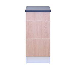 Mueble base cocina Andes blanco/carvalo 91x42x61 cm