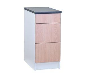 Mueble base cocina Andes blanco/carvalo 91x42x61 cm