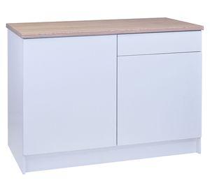 Mueble base cocina Andes blanco 91x121.5x61 cm