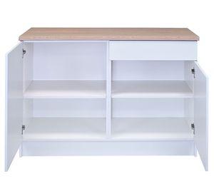 Mueble base cocina Andes blanco 91x121.5x61 cm