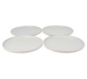 Set plato base Porto Servo blanco 4 piezas