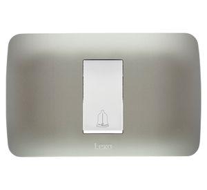 Interruptor pulsador timbre KER-MT 10A gris/plata