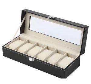 Organizador reloj Deluxe negro 6 relojes