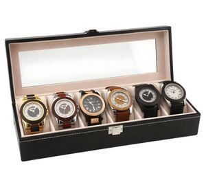 Organizador reloj Deluxe negro 6 relojes