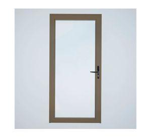 Puerta vidriada 100x200 cm termopanel izquierda titanio Mundo Glass