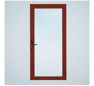 Puerta Interior vidriada 100x200 cm Aluminio termopanel derecha Madera Mundo Glass