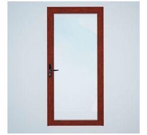 Puerta Interior vidriada 85x200 cm Aluminio termopanel derecha Madera Mundo Glass