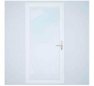 Puerta  vidriada 95x200 cm termopanel izquierda blanca Mundo Glass
