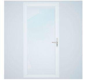 Puerta  vidriada 85x200 cm termopanel izquierda blanca Mundo Glass