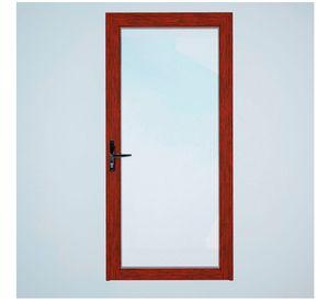Puerta Interior vidriada 90x200 cm Aluminio termopanel derecha Madera Mundo Glass