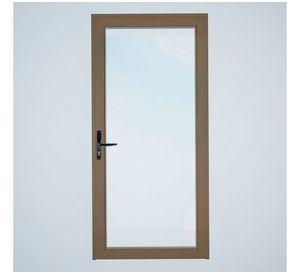 Puerta Interior vidriada 100x200 cm Aluminio termopanel derecha Titanio Mundo Glass