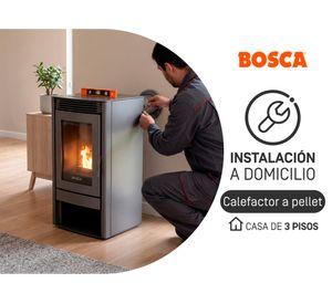 Instalación calefactor pellet Bosca para casa de 3 pisos