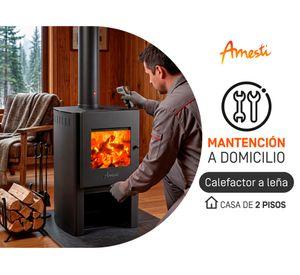 Mantención calefactor leña Amesti para casa de 2 pisos