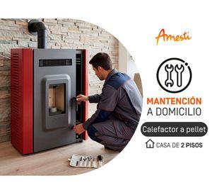 Mantención calefactor pellet Amesti para casa de 2 pisos