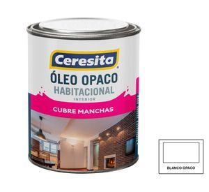 Óleo opaco habitacional blanco 1/4 galón